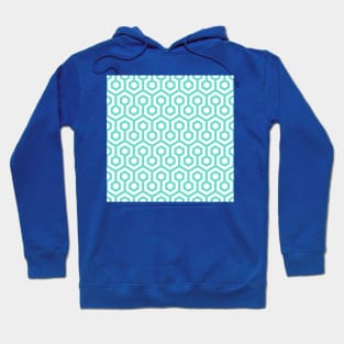 Geometric Pattern: Looped Hexagons: Blue Hoodie